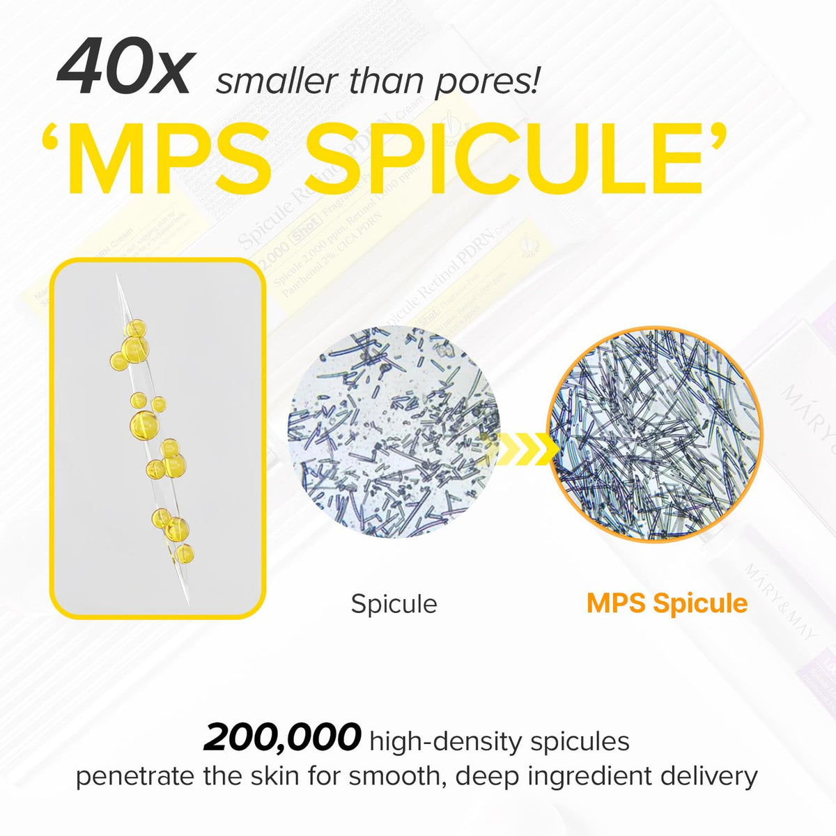 Mary&May open jar showing cream and micro-spicule blend for penetration