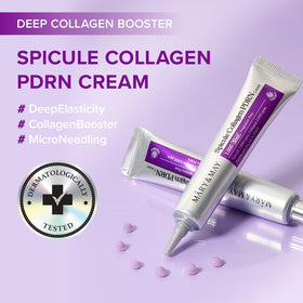 Mary&May cream texture close-up revealing micro spicules and absorption benefit