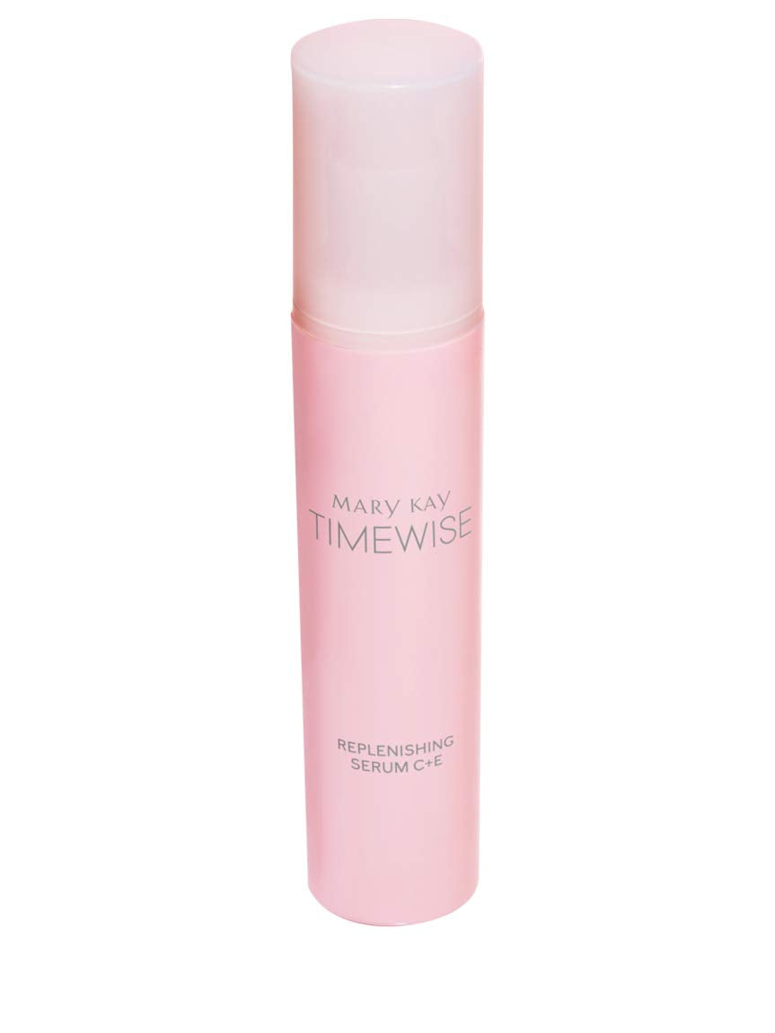 Marykay bottle front view showing label and elegant packaging, Bagues benefits hydration and brightening