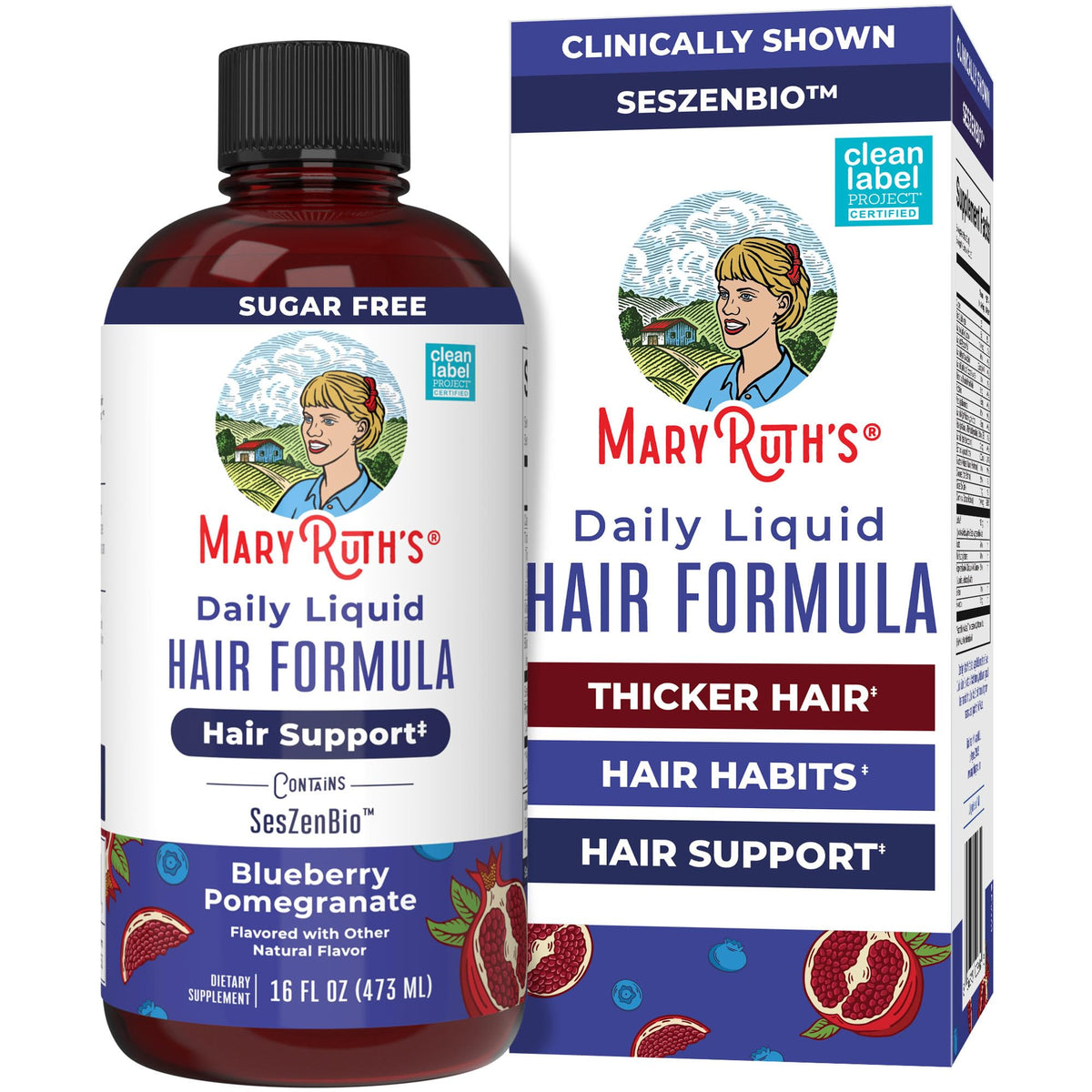 MARYRUTH'S front bottle view showing product and brand benefits