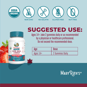 MaryRuth's crown-shaped gummies in hand demonstrating convenient serving size