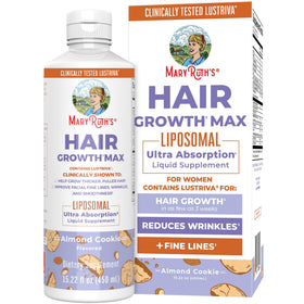 MaryRuth's front bottle view showing label and almond cookie flavor benefits