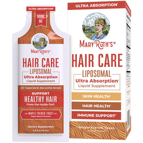 MARYRUTH'S front packaging showing pouch box and key benefits