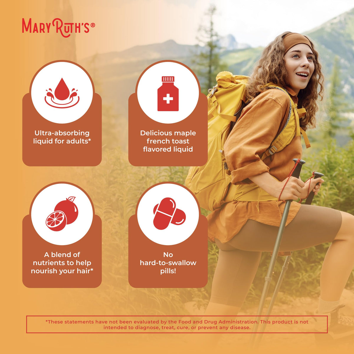 MARYRUTH'S pouch mixed into a smoothie for easy daily use
