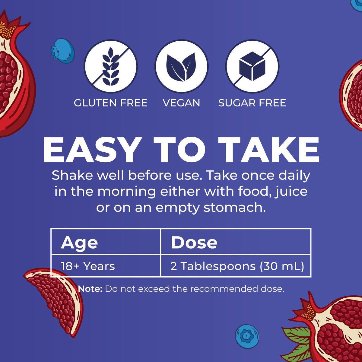 MARYRUTH'S back packaging with supplement facts and clean-label benefit