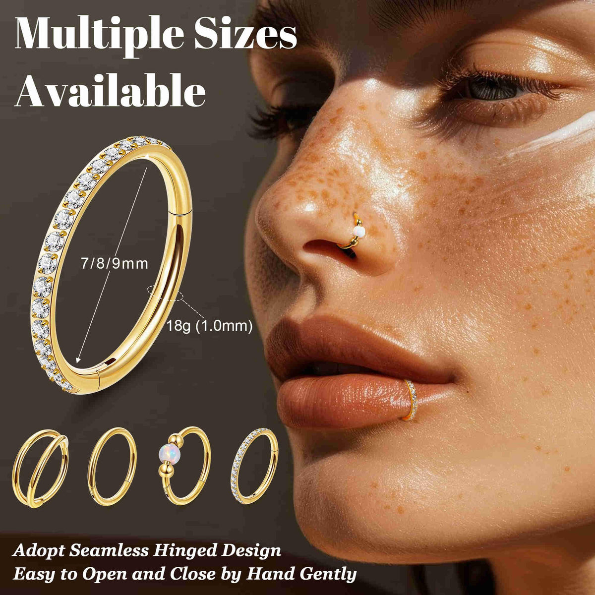 Masedy close-up of CZ and opal accents highlights sparkle and color