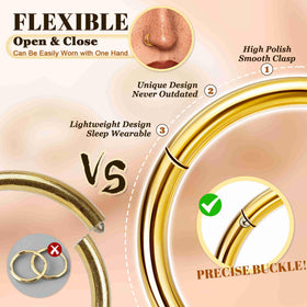 Masedy hinge mechanism close-up displays secure clicker for easy wear