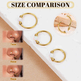 Masedy three hoops displayed 7mm 8mm 9mm showing size options