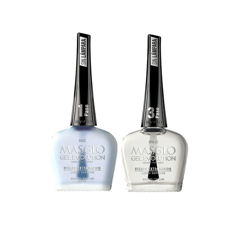 MASGLO bottle front view showing product and clean design for quick salon results