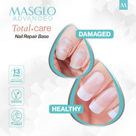 MASGLO applied on a fingernail in use demonstrating natural nude coverage