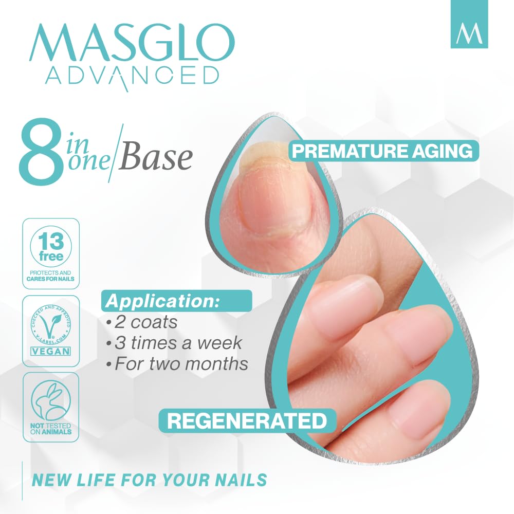 MASGLO applied on nail showing smooth texture and immediate shine