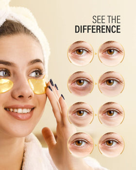 Maskiss application under-eye demonstration providing quick de-puffing benefit