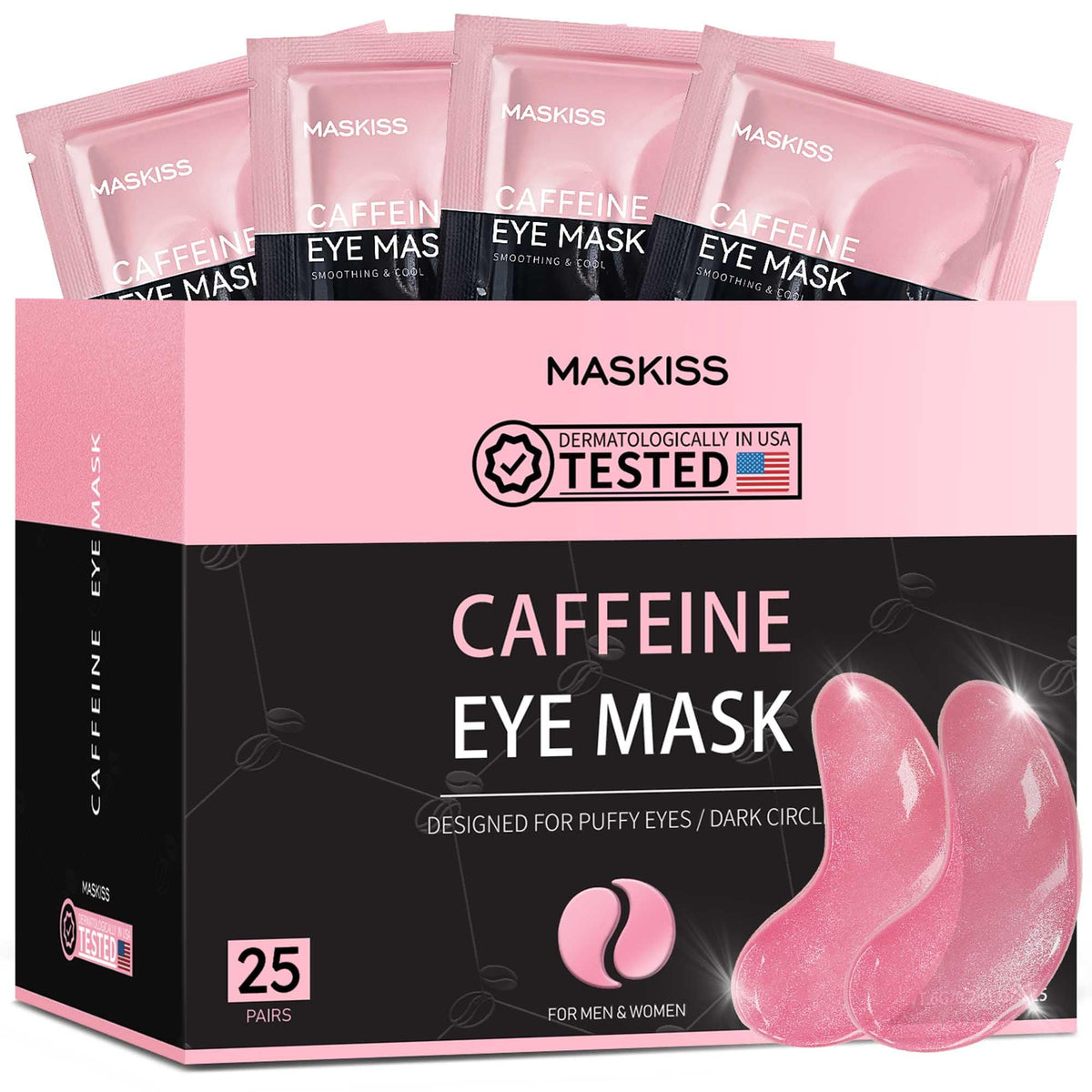 Maskiss front packaging showing 25 pairs and key benefits