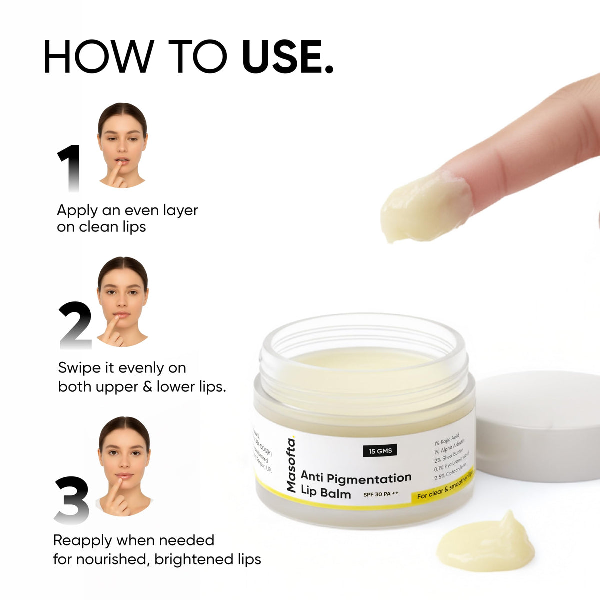 Masofta shea butter ingredient shot, highlighting deep moisturization benefit