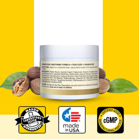 MASON NATURAL jar on bathroom shelf showing skincare routine convenience