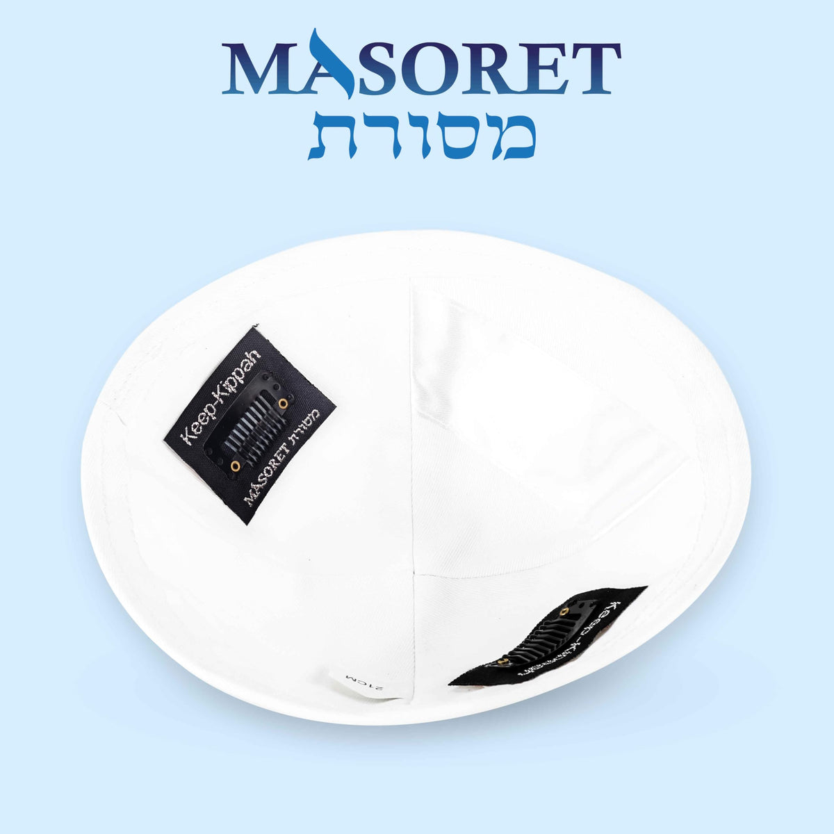 MASORET clip gripping short hair to prevent kippah slipping during service