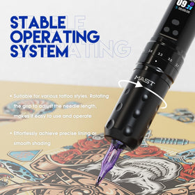 MAST TATTOO device being used in studio to show cordless freedom and workflow benefit