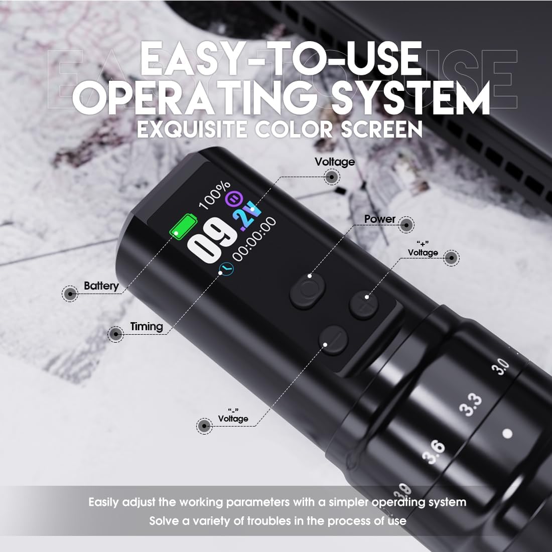 MAST TATTOO Mcore-C1 motor angle highlighting robust no-snag performance and power