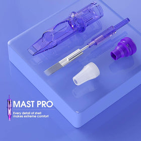 MAST TATTOO artist using cartridge in studio demonstrating controlled lining