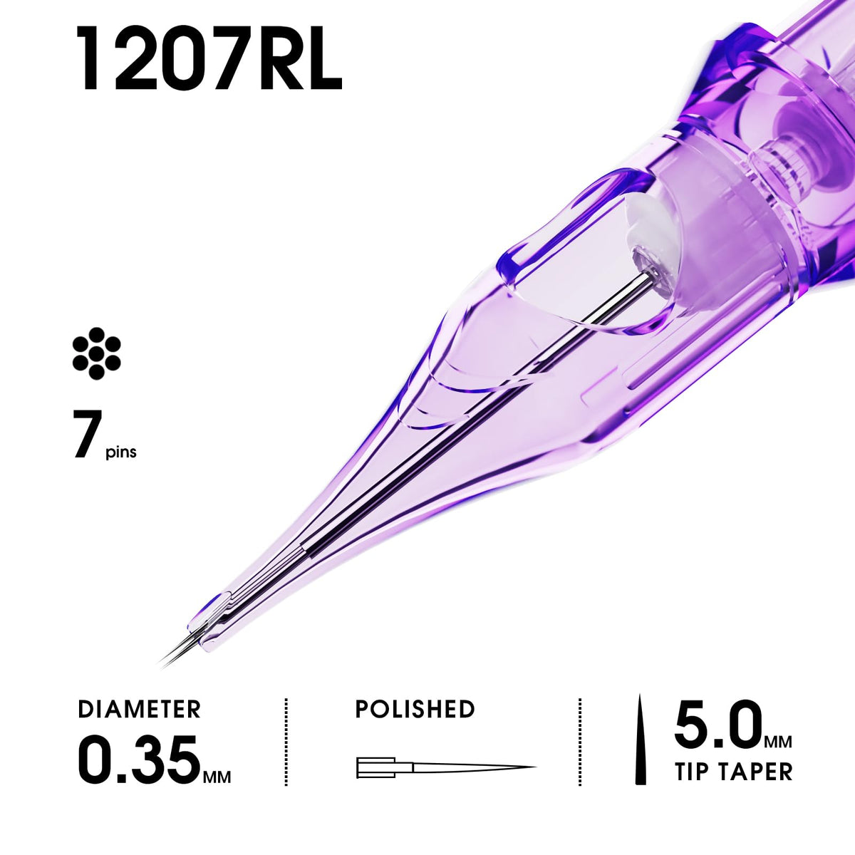 MAST TATTOO cartridge beside ruler for scale showing compact size and studio-ready dimensions