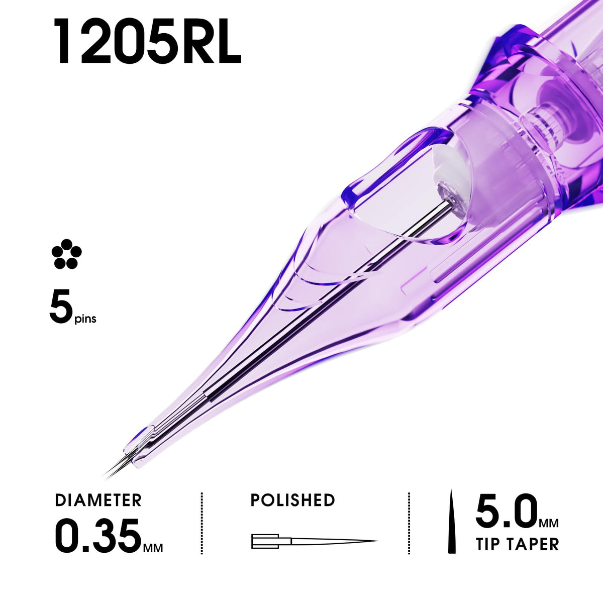 MAST TATTOO cartridge in use on skin showing clean, consistent line application