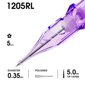 MAST TATTOO cartridge in use on skin showing clean, consistent line application