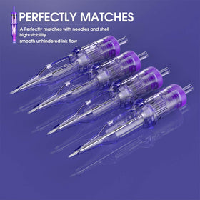 MAST TATTOO transparent cartridge showing ink flow visibility for faster color swaps