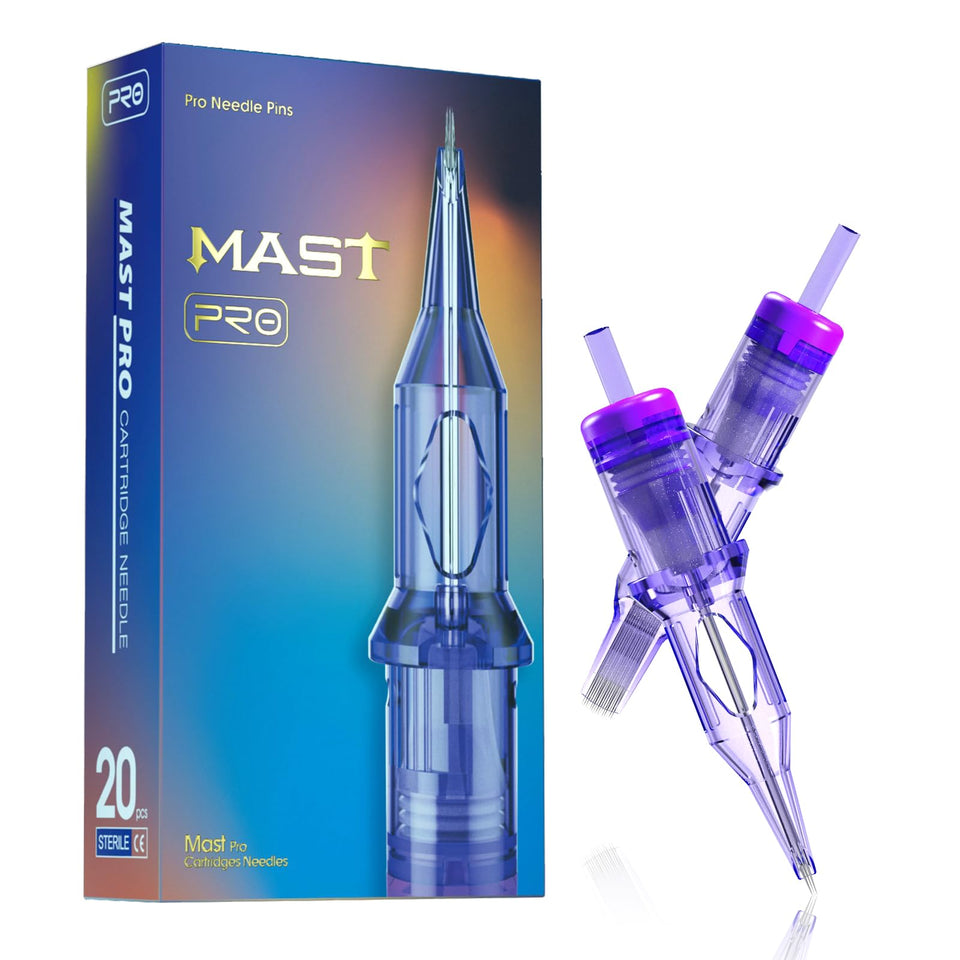 MAST TATTOO front packaging showing mixed 20-piece kit and clear benefits