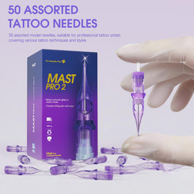 MAST TATTOO hand holding single cartridge showing compact size and easy handling benefit