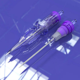 MAST TATTOO close-up of curved magnum needle tip demonstrating precise edge control