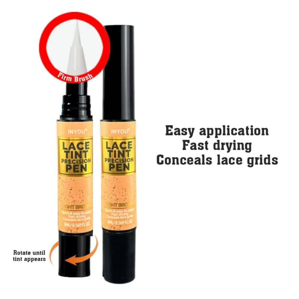 MATEPLEX applying tint to wig lace in hand showing targeted coverage benefit: natural scalp blend