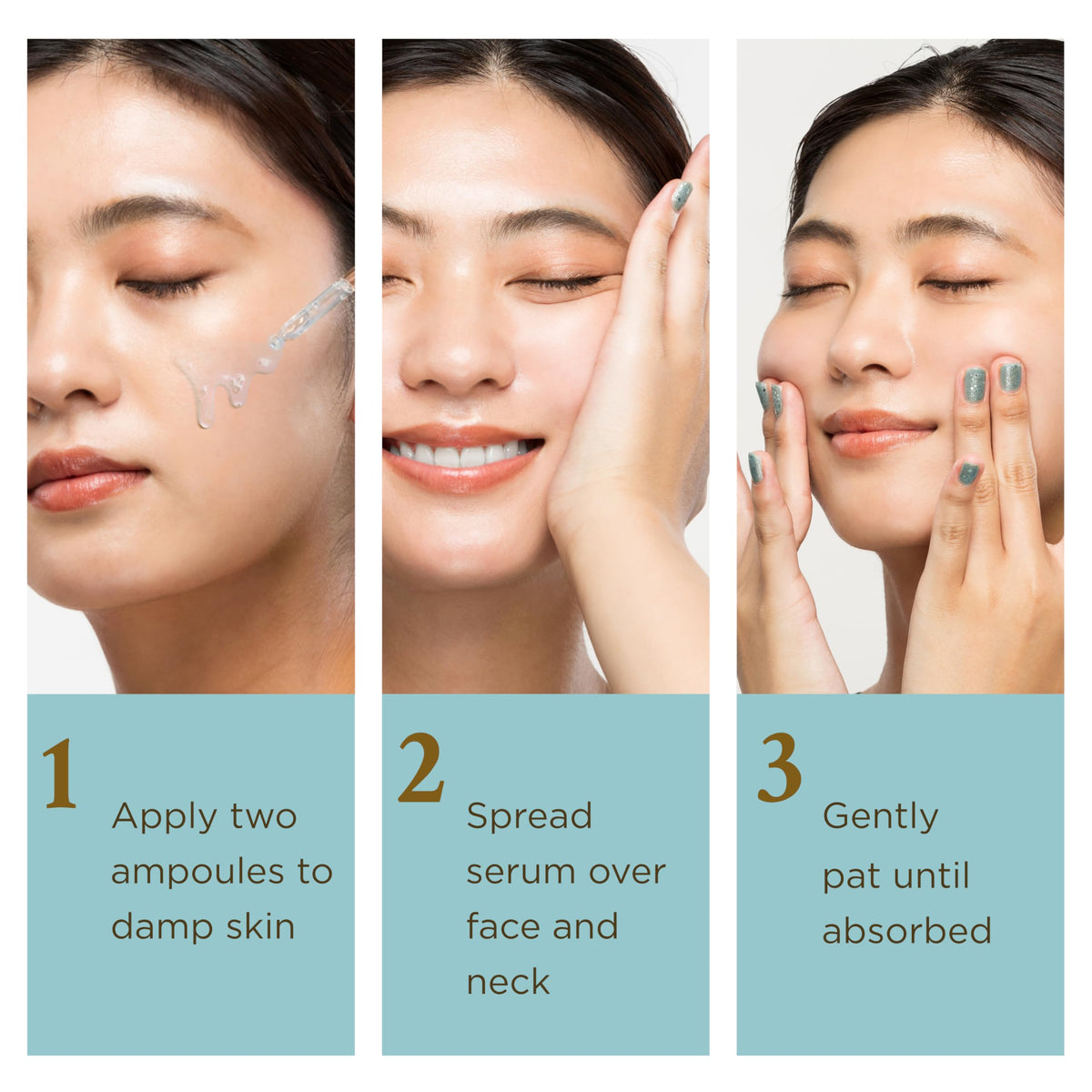 MATKAS ampoule staged in skincare routine to show layering compatibility