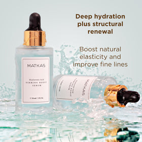 MATKAS serum on hand for scale showing concentrated hydrating benefit
