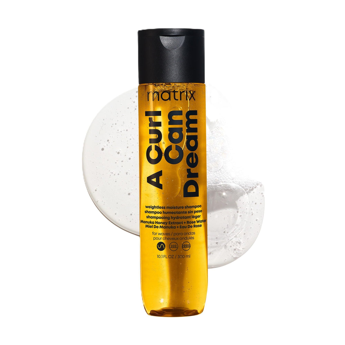 Matrix bottle front view showing label and lightweight benefits