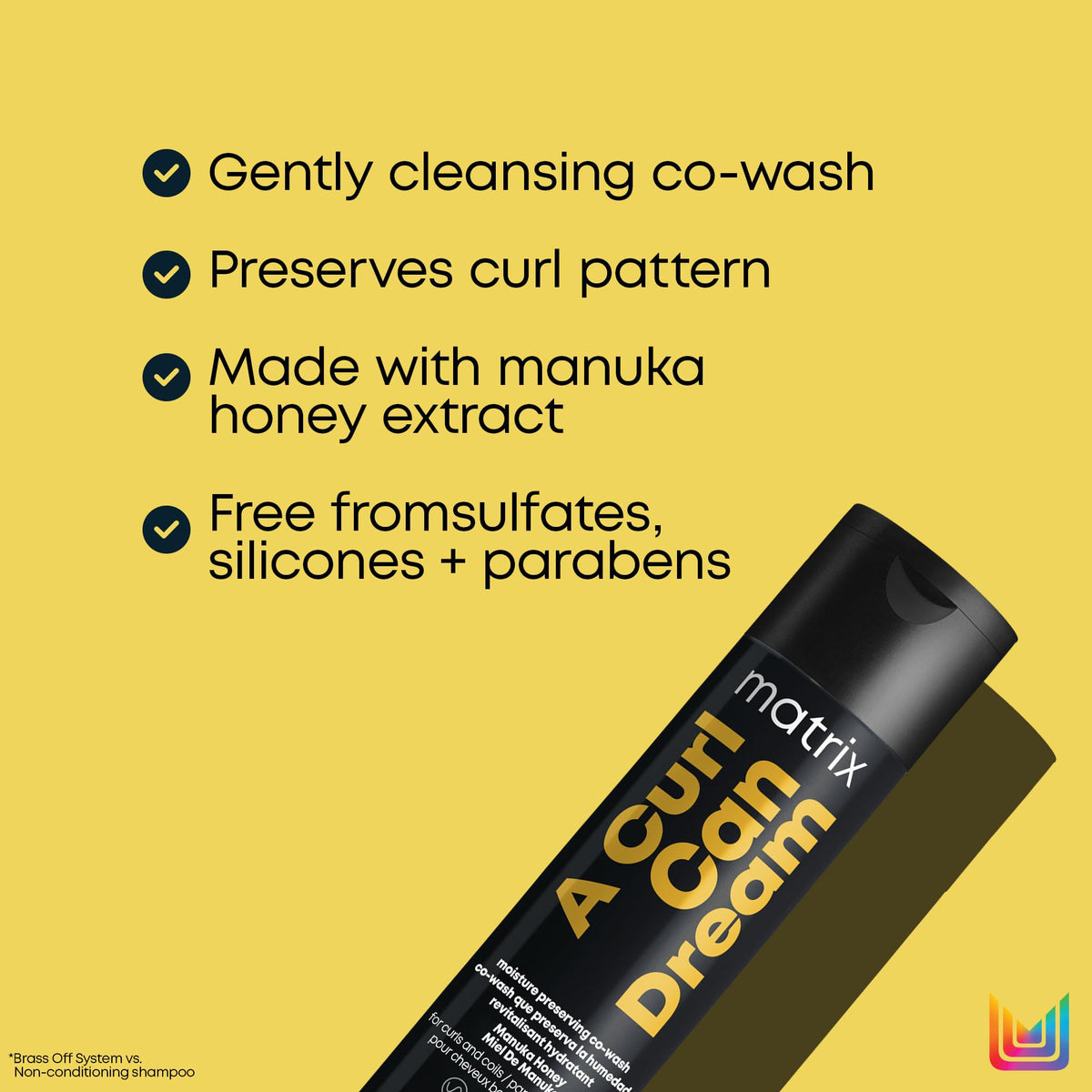 MATRIX co-wash creamy texture dispensing from pump offering superior slip for detangling