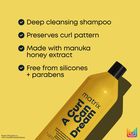 Matrix back label closeup showing ingredient list and usage directions benefits