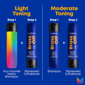 MATRIX conditioner on bathroom shelf illustrating everyday styling routine