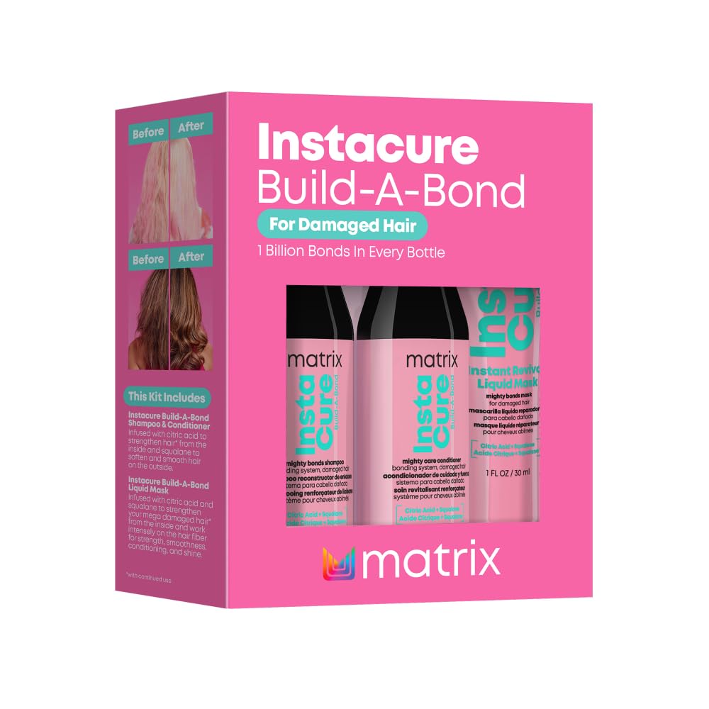 Matrix Instacure front packaging showing kit and benefits