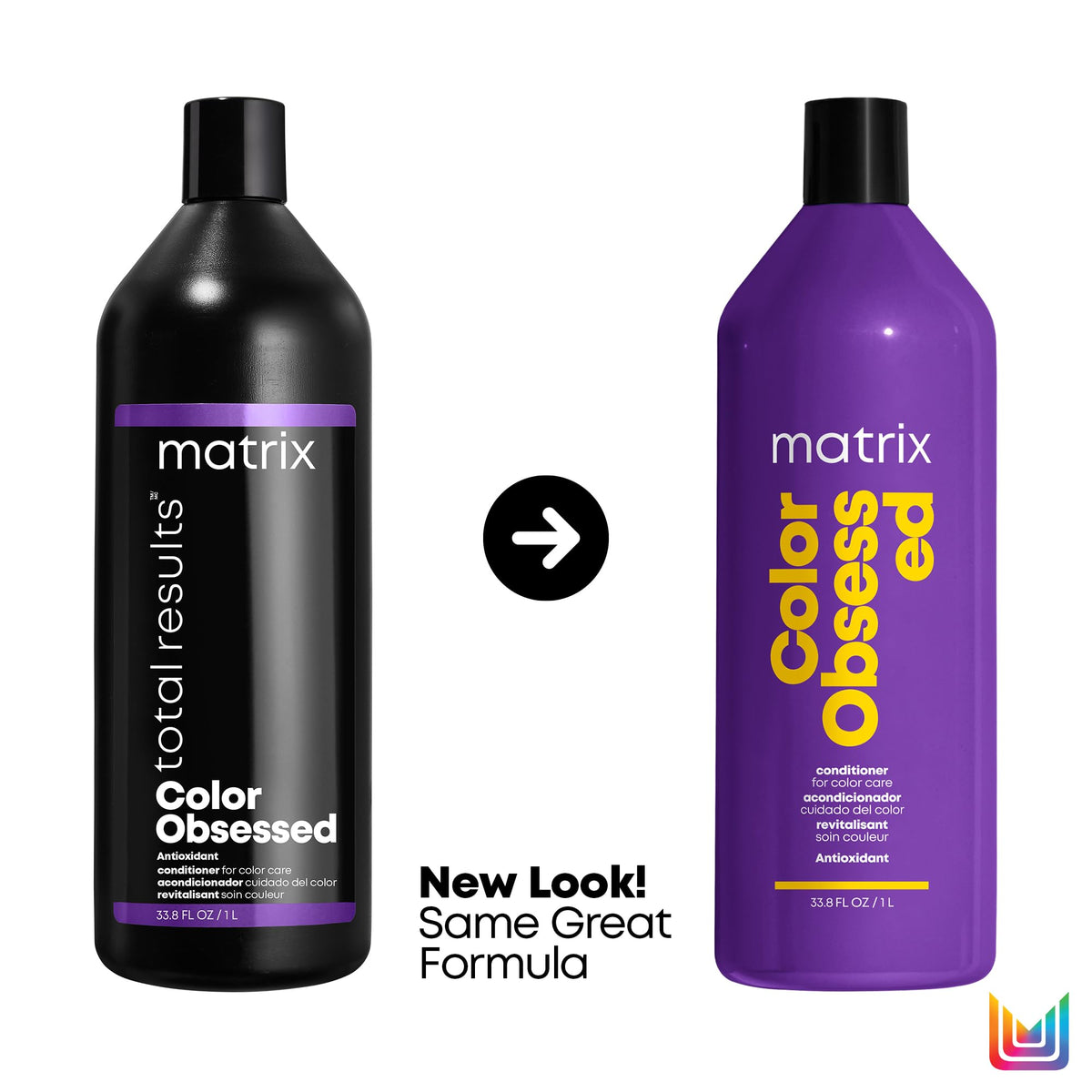 MATRIX back label close-up with ingredients and usage information benefit