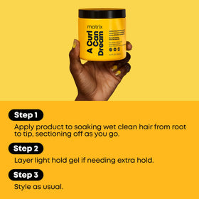 Matrix used while diffusing curls, highlights heat protection during styling