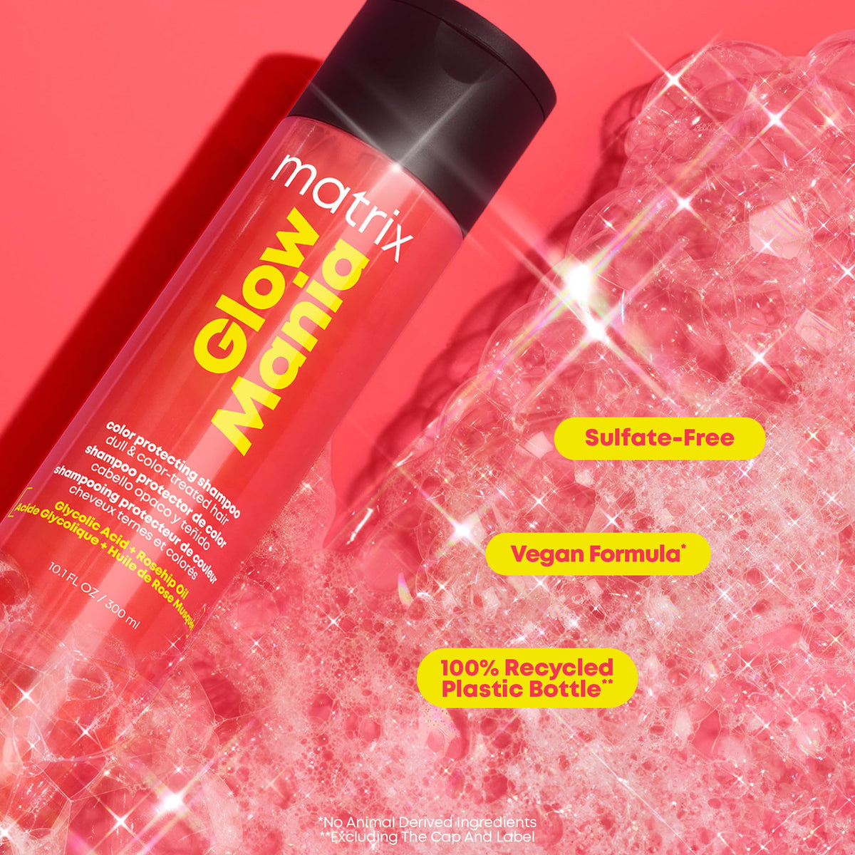 matrix shampoo on bathroom shelf lifestyle shot suggesting salon-fresh scent