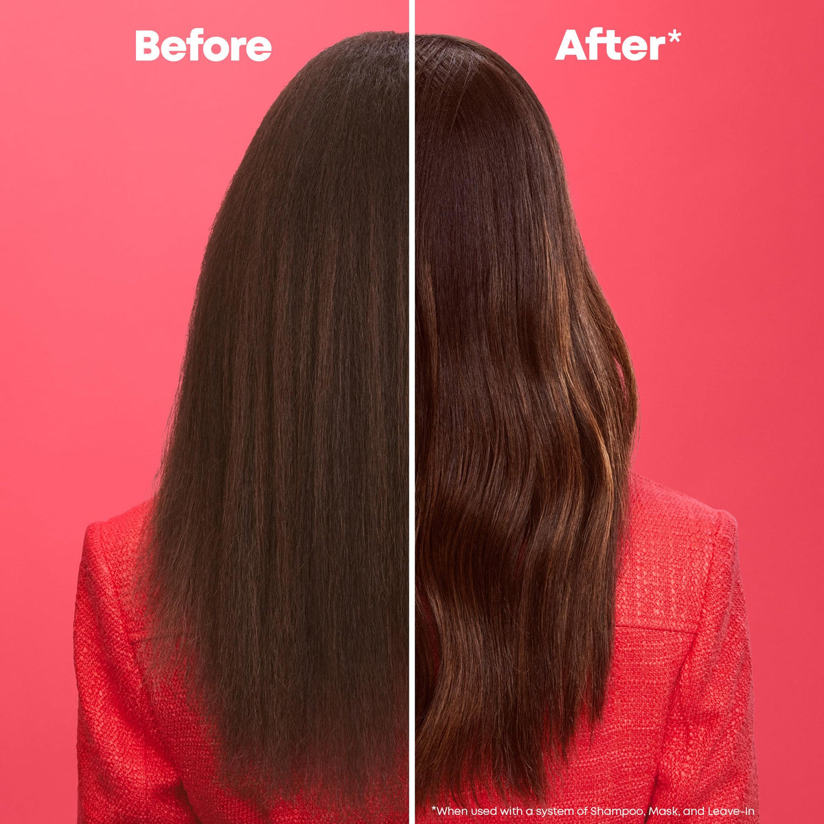 matrix before and after on color-treated hair showing improved vibrancy