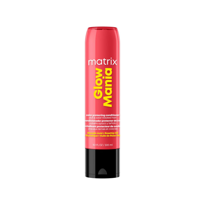 Matrix Glow Mania front packaging showing bottle benefit for color protection