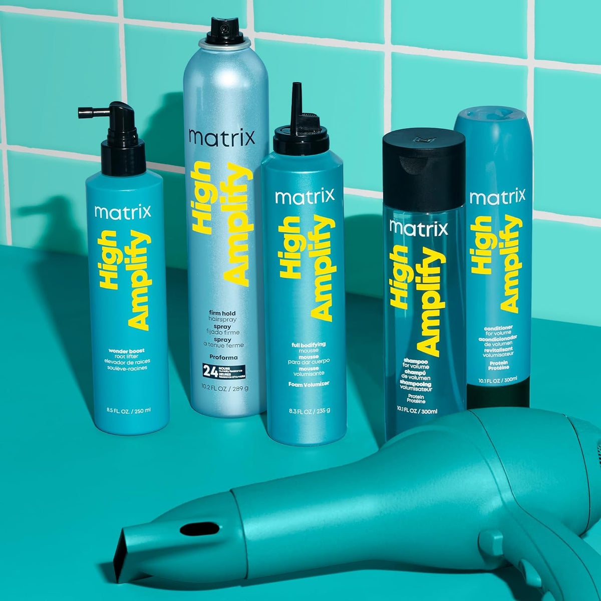Matrix label ingredients panel highlighting conditioning benefits and shine