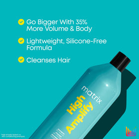 MATRIX shampoo lather on hand illustrating gentle cleansing and lightweight foam benefits