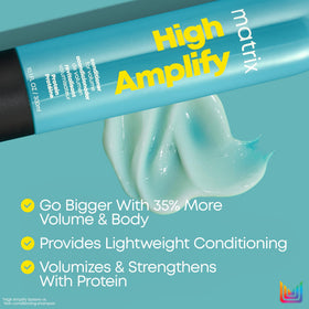 Matrix conditioner texture close-up showing lightweight cream consistency