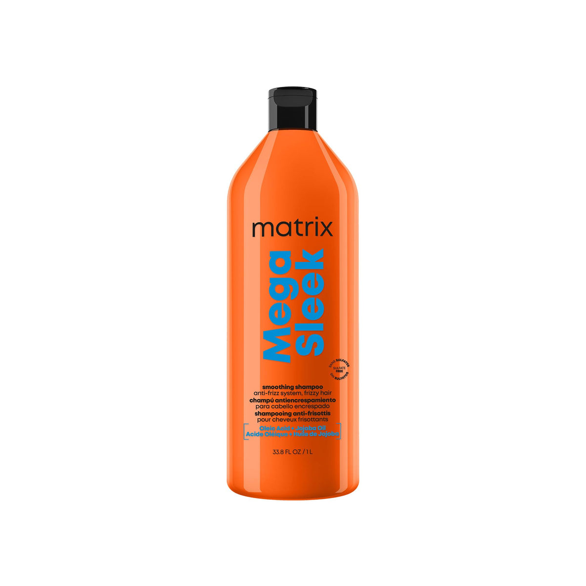 Matrix shampoo front packaging showing sleek bottle and benefits