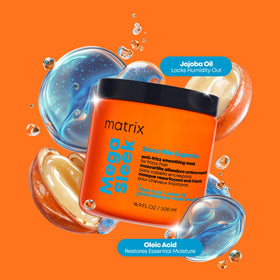Matrix mask being applied to damp hair for improved detangling and sheen