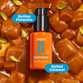 MATRIX still life with pistachio and caramel notes, visualizes the product fragrance