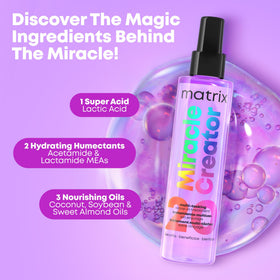 MATRIX bottle next to common items to show 13.5 fl oz scale advantage